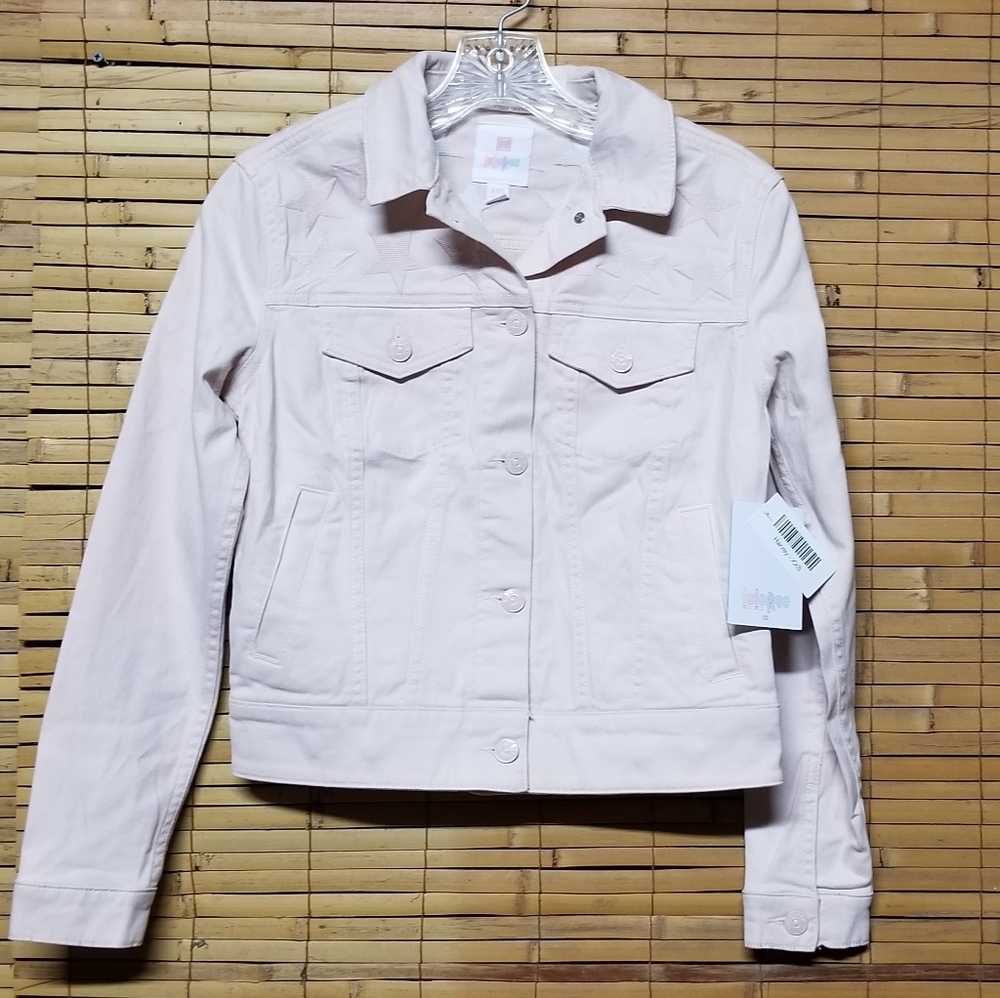 Lularoe Embroidered Star Denim Jacket Size XXS